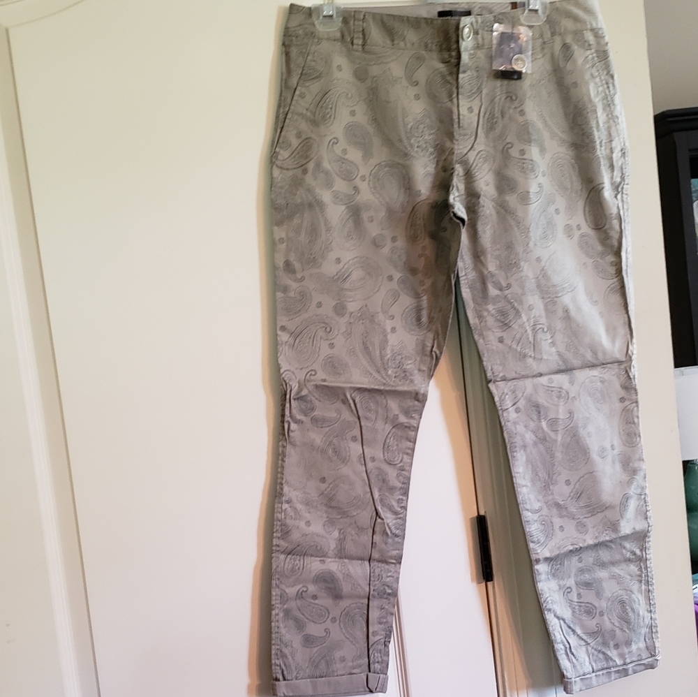 Paisley crop pants